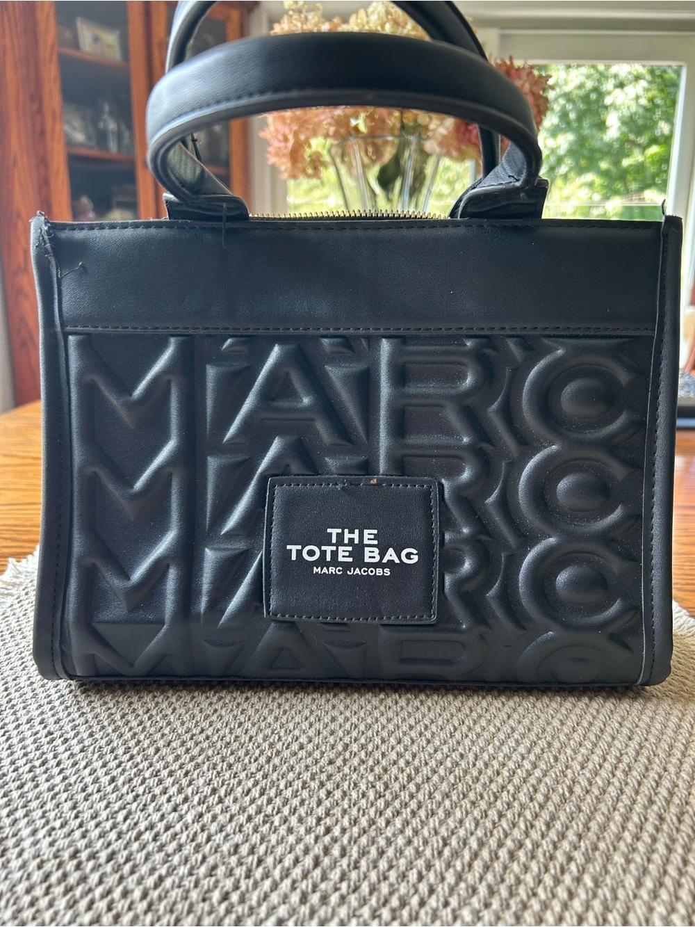 Marc Jacobs Black Embossed The Tote Bag
